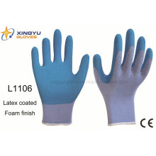10g High Grade Polyester Shell Latex Foam Coated Safety Work Glove (L1106)